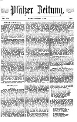 Pfälzer Zeitung Donnerstag 7. Juni 1866