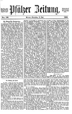 Pfälzer Zeitung Donnerstag 14. Juni 1866