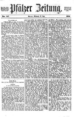 Pfälzer Zeitung Mittwoch 27. Juni 1866