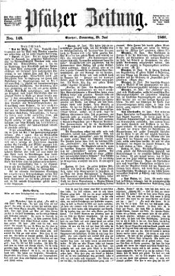 Pfälzer Zeitung Donnerstag 28. Juni 1866