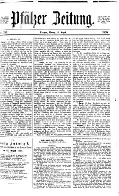 Pfälzer Zeitung Montag 13. August 1866