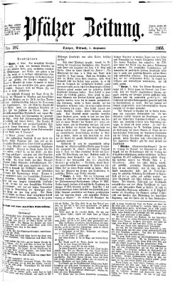 Pfälzer Zeitung Mittwoch 5. September 1866