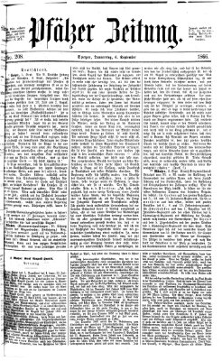 Pfälzer Zeitung Donnerstag 6. September 1866