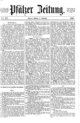 Pfälzer Zeitung Montag 17. September 1866