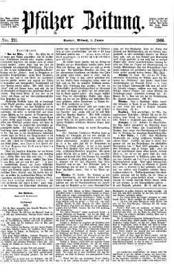 Pfälzer Zeitung Mittwoch 3. Oktober 1866