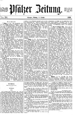 Pfälzer Zeitung Montag 15. Oktober 1866