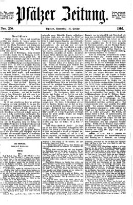 Pfälzer Zeitung Donnerstag 25. Oktober 1866