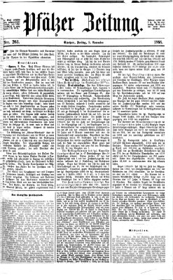 Pfälzer Zeitung Freitag 9. November 1866