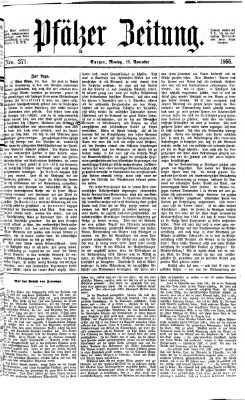 Pfälzer Zeitung Montag 19. November 1866