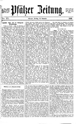 Pfälzer Zeitung Freitag 23. November 1866