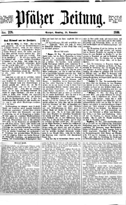 Pfälzer Zeitung Samstag 24. November 1866