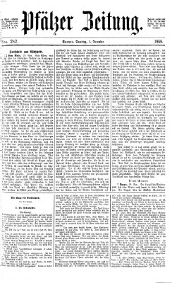 Pfälzer Zeitung Samstag 1. Dezember 1866