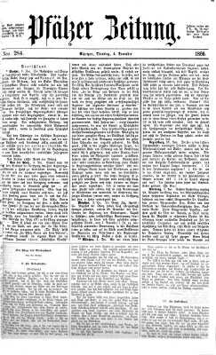 Pfälzer Zeitung Dienstag 4. Dezember 1866