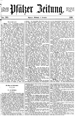 Pfälzer Zeitung Mittwoch 5. Dezember 1866