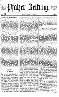 Pfälzer Zeitung Freitag 7. Dezember 1866