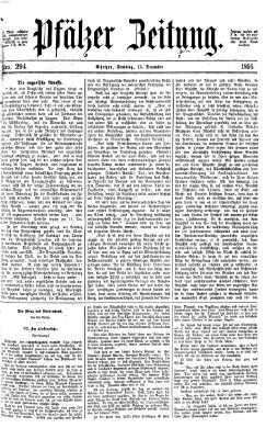 Pfälzer Zeitung Samstag 15. Dezember 1866