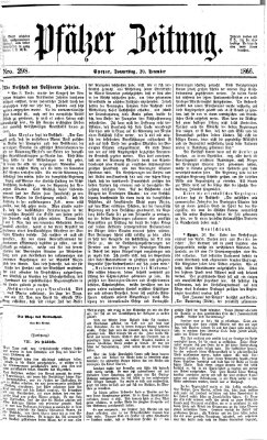 Pfälzer Zeitung Donnerstag 20. Dezember 1866