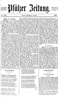 Pfälzer Zeitung Samstag 29. Dezember 1866