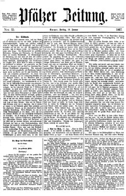 Pfälzer Zeitung Freitag 18. Januar 1867