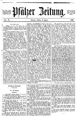 Pfälzer Zeitung Freitag 25. Januar 1867