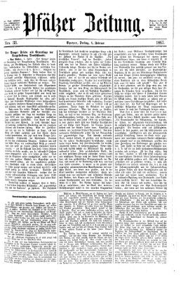 Pfälzer Zeitung Freitag 8. Februar 1867