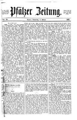 Pfälzer Zeitung Donnerstag 14. Februar 1867