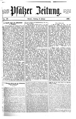 Pfälzer Zeitung Dienstag 26. Februar 1867