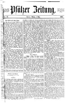 Pfälzer Zeitung Montag 4. März 1867