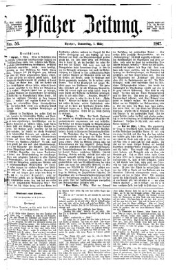 Pfälzer Zeitung Donnerstag 7. März 1867