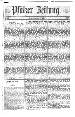 Pfälzer Zeitung Samstag 16. März 1867