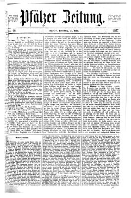 Pfälzer Zeitung Donnerstag 21. März 1867