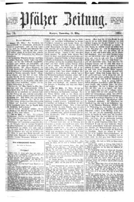 Pfälzer Zeitung Donnerstag 28. März 1867