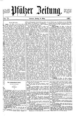 Pfälzer Zeitung Freitag 29. März 1867