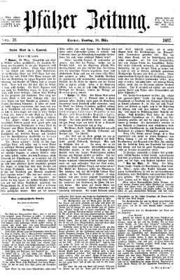 Pfälzer Zeitung Samstag 30. März 1867