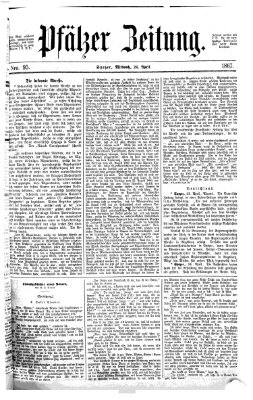 Pfälzer Zeitung Mittwoch 24. April 1867