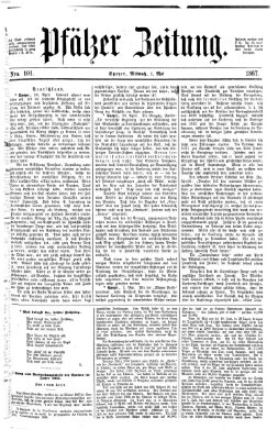 Pfälzer Zeitung Mittwoch 1. Mai 1867