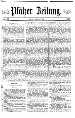 Pfälzer Zeitung Dienstag 7. Mai 1867