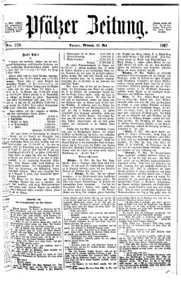 Pfälzer Zeitung Mittwoch 22. Mai 1867