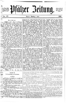 Pfälzer Zeitung Samstag 1. Juni 1867