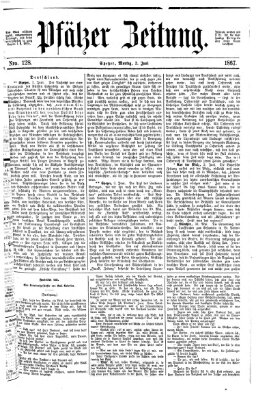 Pfälzer Zeitung Montag 3. Juni 1867