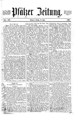 Pfälzer Zeitung Freitag 21. Juni 1867