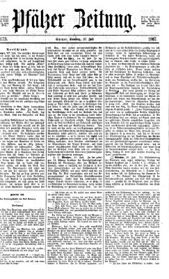 Pfälzer Zeitung Samstag 27. Juli 1867