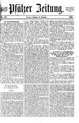 Pfälzer Zeitung Samstag 28. September 1867