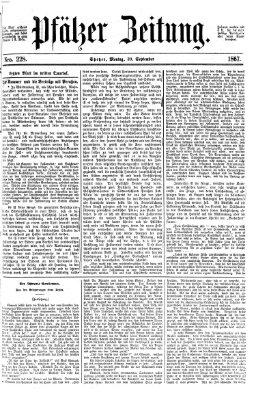 Pfälzer Zeitung Montag 30. September 1867