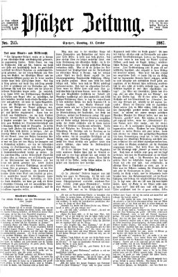 Pfälzer Zeitung Samstag 19. Oktober 1867