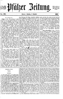 Pfälzer Zeitung Samstag 9. November 1867