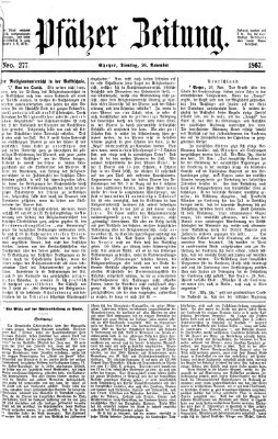 Pfälzer Zeitung Dienstag 26. November 1867