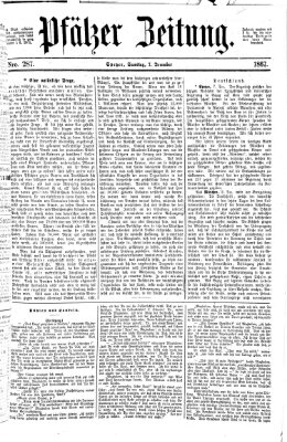 Pfälzer Zeitung Samstag 7. Dezember 1867