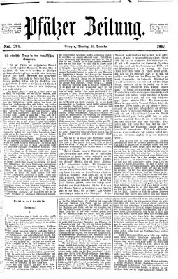 Pfälzer Zeitung Dienstag 10. Dezember 1867