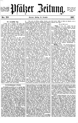 Pfälzer Zeitung Freitag 20. Dezember 1867